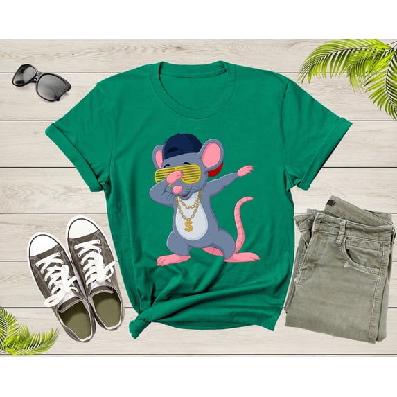 Cute Mouse Rat Lover Shirt For Adult Men Women Kids Mouse Rat Birthday Present Gift Boys Girls Dad Mom Juniors Tshirt Dabbing Mouse T-shirt