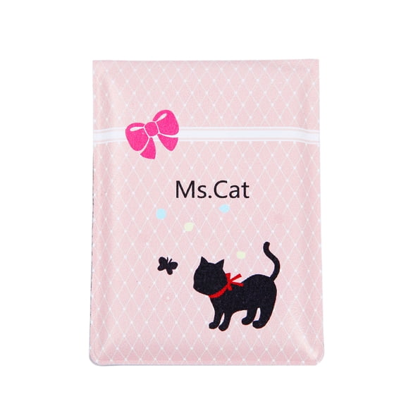 Cute Ms Cat Cushioned Folding Travel Pocket Compact Makeup Mirror Mini Organizer