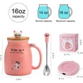 thumbnail image 1 of Cute  Mug Set with Electric  Mug Warmer, 3-Temp Settings, 8H Auto Shut Off, Pink, 1 of 6
