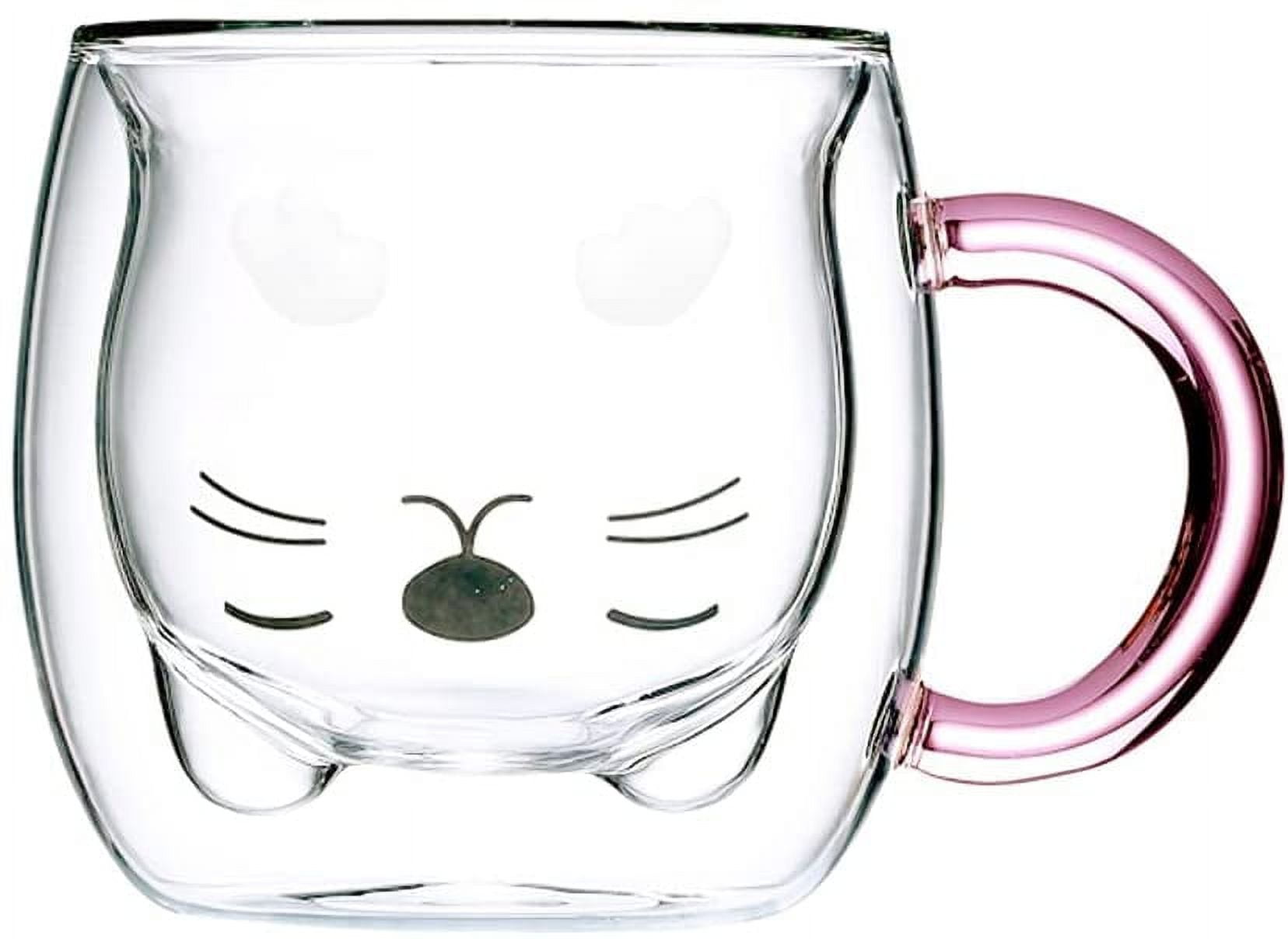 4/lot Glass Mugs For Tea Milk Double Wall Glass Mug, Bear Cat Dog Animal  Double-layer Glass Mug Coffee Cup, Christmas Mug Gift - Mugs - AliExpress