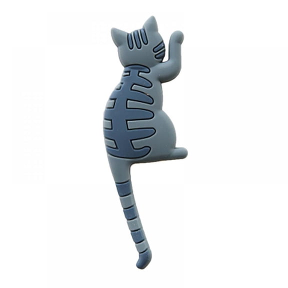 Cute Multifunction Cat Magnetic Refrigerator Sticker Fridge Magnet Hanging Hook 2 in 1 Gray cat/Black white cat/Yellow striped cat/Gray Yellow striped cat