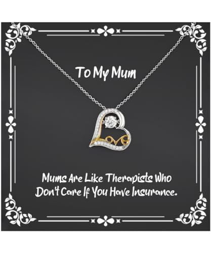 Cute Mum Gifts, Mums Are Like Therapists Who Don't Care If You Have, Birthday Love Dancing Necklace For Mum from Daughter, Funny mothers day gifts, Funny mom gifts, Gag gifts for mom, Humorous gifts