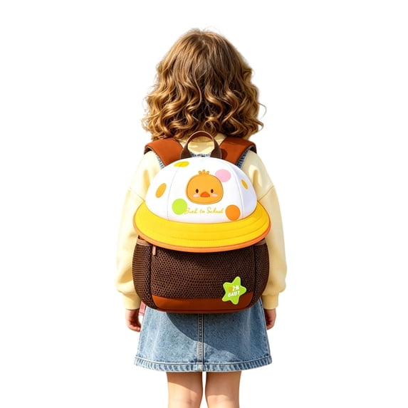 Cute Mushroom Backpack with Zipper, Spacious Compartment for Daily Use