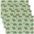 thumbnail image 1 of Cute Mushroom Frog Placemats Set of 4 18"x12" Animals Table Place Mats, Decor Kawaii Fungus Placemat for Kitchen Dining Table Decor Indoor Outdoor Green, 1 of 4