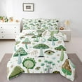 thumbnail image 1 of Cute Mushroom Full Size Comforter Set, Kawaii Leaves Botanical Print Bed Set For Bedroom, Cartoon Fungus Plant Soft Down Comforter For Teens, Eyes Moon Microfiber Quilt Set, 1 of 7