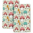 thumbnail image 1 of Cute Mushroom Kitchen Towels Decorative Set, Funny Dish Towels Absorbent Dish Cloths Set of 2 Tea Towels Hand Towels for Kitchen Baking Cooking Bathroom Decor, 1 of 6