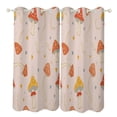 thumbnail image 1 of Cute Mushroom Pattern Print Study Room Living Kitchen Bedroom For Blackout Curtain Printed 2 Panels, 1 of 6