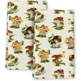 thumbnail image 1 of Cute Mushroom Plant Butterfly Kitchen Towels with Hanging Loop, Beige Boho Absorbent Dish Towels for Kitchen, Botanic Farmhouse Tea Towels for Kitchen Decor 2 Piece 16x24 Inch, 1 of 12