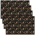 thumbnail image 1 of Cute Mushroom Washable Fabric Table Mats PlacematBotanical Leaves Table Place Mats Butterfly Table Mats Kitchen Dinner Microfiber Natural Theme Black Brown Kitchen Dinner Party Table Mats 18"x12", 1 of 4