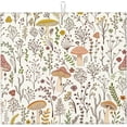 thumbnail image 1 of Cute Mushroom Wild Plant Drying Mat 16x18 Inch For Kitchen Counter Drying Mats Dish For Kitchen Counter Easy Clean Kitchen, 1 of 7