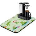 thumbnail image 1 of Cute Mushroom and Frog Coffee Maker Mat - Absorbent Non-Slip Mat for Coffee Station, Nature-Inspired, 1 of 5