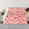Cute Mushroom1 Throw Blanket for Couch, Soft Comfy Warm Plush Throw