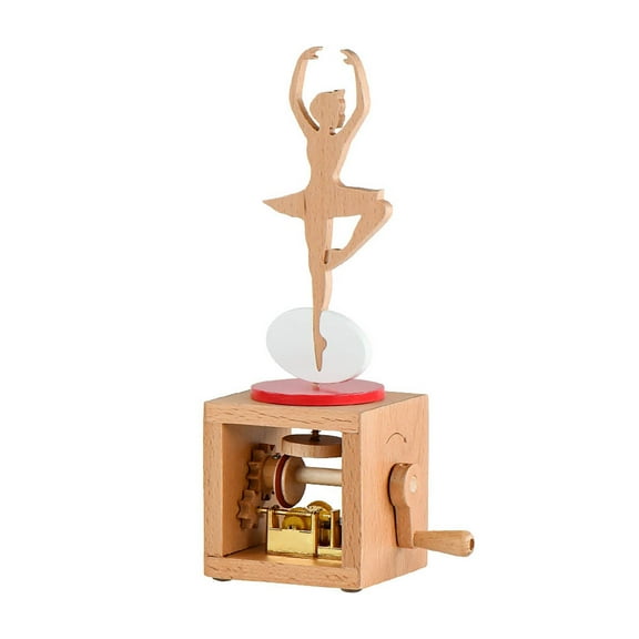 Cute Music Box Are Hand Crank Wooden Mechanism Musical Boxes Vintage Keepsake Box Gifts For Family And Friends, Creative Desktops Ornaments