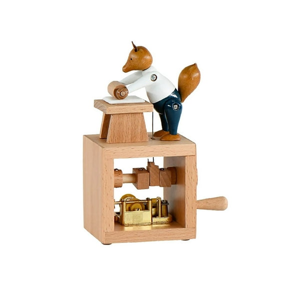 Cute Music Box Are Hand Crank Wooden Mechanism Musical Boxes Vintage Keepsake Box Gifts For Family And Friends, Creative Desktops Ornaments