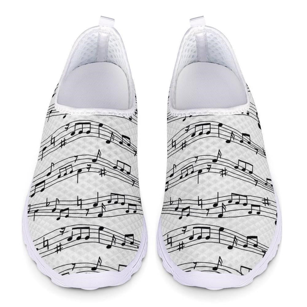 Cute Music Notes Pattern Summer Super Light Flats Shoes Loafers Women Cute Music Notes Pattern Summer Super Light Flats Shoes Loafers Women