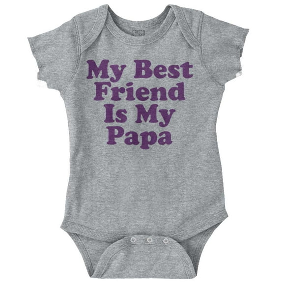 Cute My Best Friend Is My Papa Romper Boys or Girls Infant Baby Brisco Brands 12M