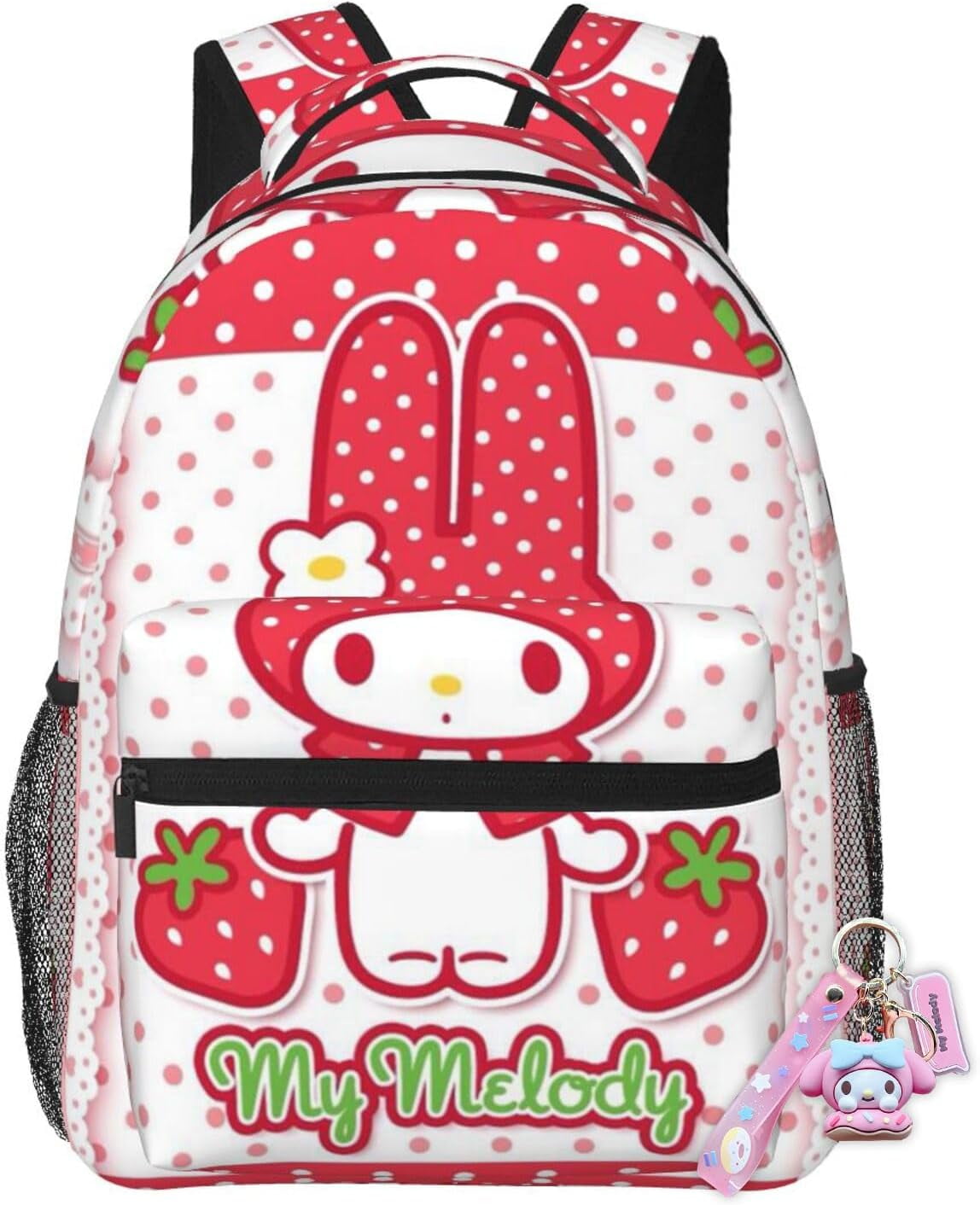 Cute My Melody Bunny Backpack Characters My Melody Bunny Strawberry Backpack Casual Daypack Laptop Travel Backpacks For Laptop Backpack Light weight Sport Bag No Keychain Walmart