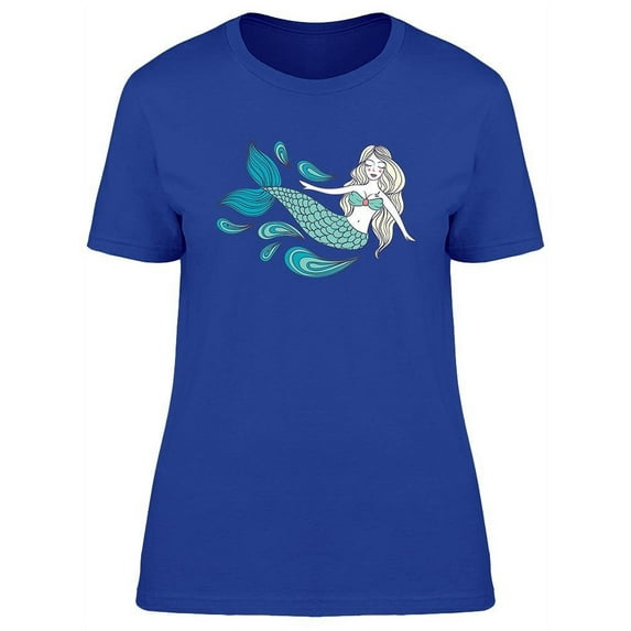 Cute Mystical Mermaid T-Shirt Women -Image by Shutterstock, Female 3X-Large