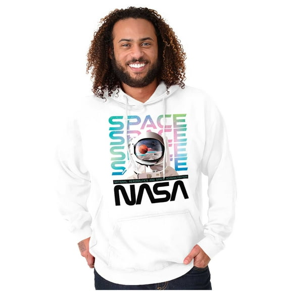 Cute NASA Worm Logo Mars Astronaut Hoodie Sweatshirt Women Men Brisco Brands S