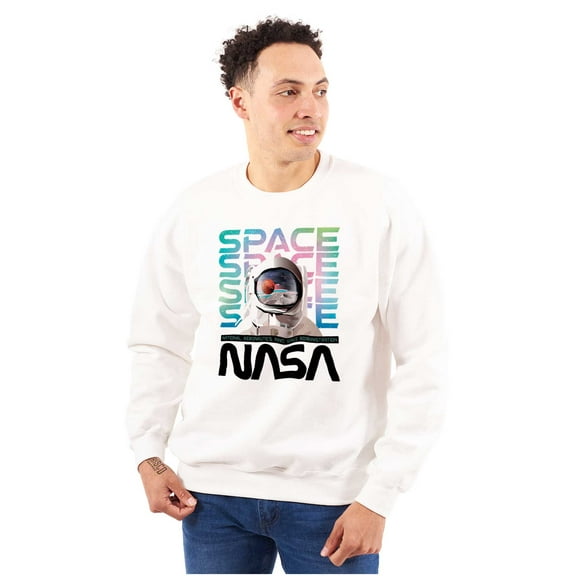 Cute NASA Worm Logo Mars Astronaut Unisex Plus Size Sweatshirt Brisco Brands 2X