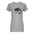 thumbnail image 1 of Cute Narwhal Art Design Shaped T-Shirt Women -Image by Shutterstock, Female XX-Large, 1 of 2