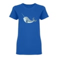 thumbnail image 1 of Cute Narwhal Design Shaped T-Shirt Women -Image by Shutterstock, Female Medium, 1 of 2