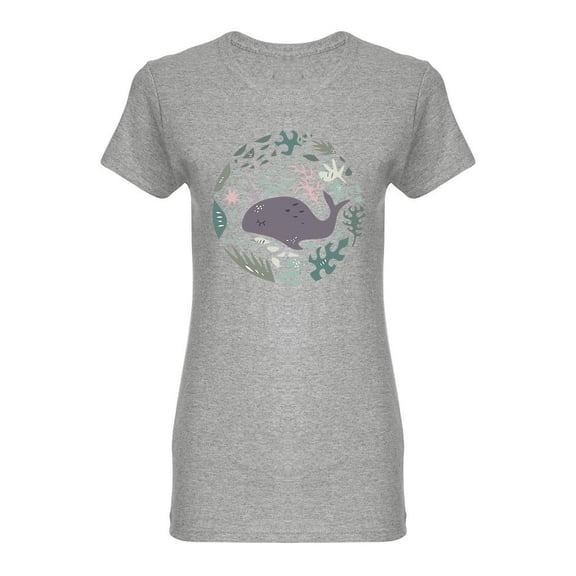 Cute Narwhal Design Shaped T-Shirt Women -Image by Shutterstock, Female x-Large