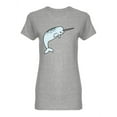 thumbnail image 1 of Cute Narwhal Graphic Shaped Tee Women's -Image by Shutterstock, 1 of 2