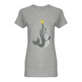 thumbnail image 1 of Cute Narwhal Sea Unicorn Shaped T-Shirt Women -Image by Shutterstock, Female x-Large, 1 of 2