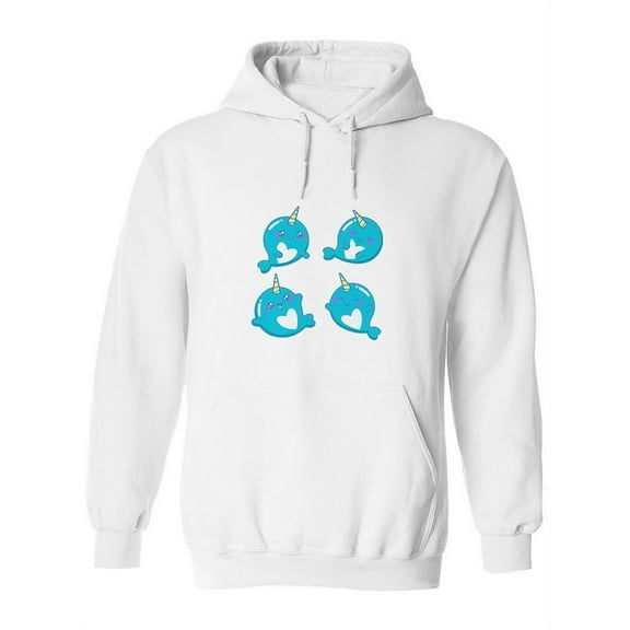 Cute Narwhals Hoodie Women -SPIdeals Designs, Female 3X-Large