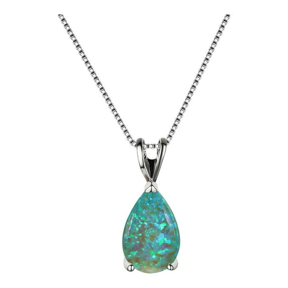 Cute Necklace for Women Women'S Jewelry Elegant 5 Styles Opal Pendant Necklaces With Unique Droplet Designs Gemstone Jewelry For Women Fashionable For Her Ready To