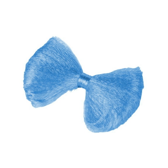 Cute Neon Blue Rave Dance Party Club Hair Bow Tie Barrette Costume Accessory