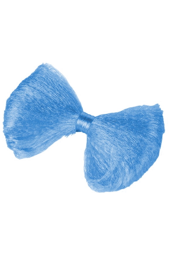 Cute Neon Blue Rave Dance Party Club Hair Bow Tie Barrette Costume Accessory
