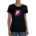 thumbnail image 1 of Cute Neon Hummingbird Shaped T-Shirt Women -Image by Shutterstock, Female Medium, 1 of 4