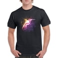 thumbnail image 1 of Cute Neon Hummingbird T-Shirt Men -Image by Shutterstock, Male 4X-Large, 1 of 4
