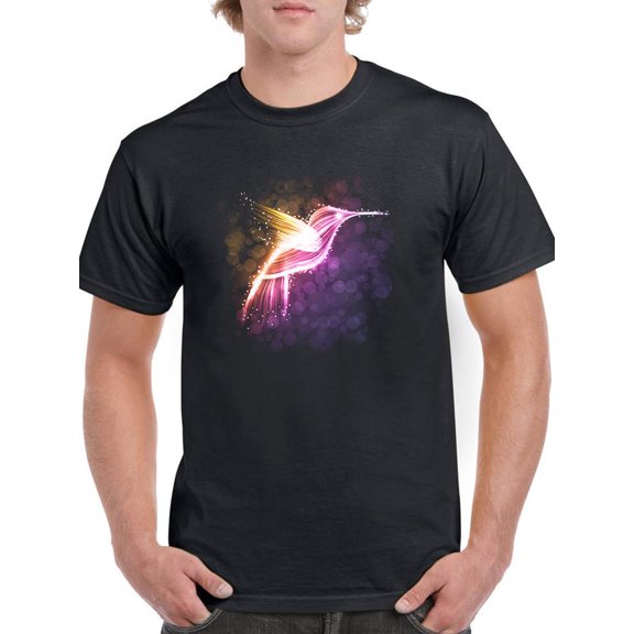 Cute Neon Hummingbird T-Shirt Men -Image by Shutterstock, Male XX-Large