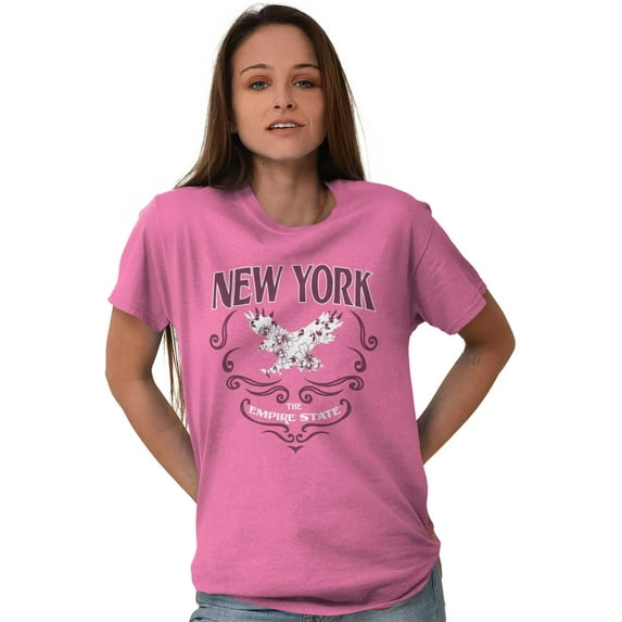 Cute New York State Bird Floral Women's Graphic T Shirt Tees Brisco Brands M