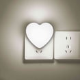 thumbnail image 1 of Cute Night Lights, Heart Shape Nursery Nightlight with Light Sensors, LED Night Light, Auto Dusk to Dawn Sensor for Bedroom, Bathroom, Hallway, Kitchen (White), 1 of 9