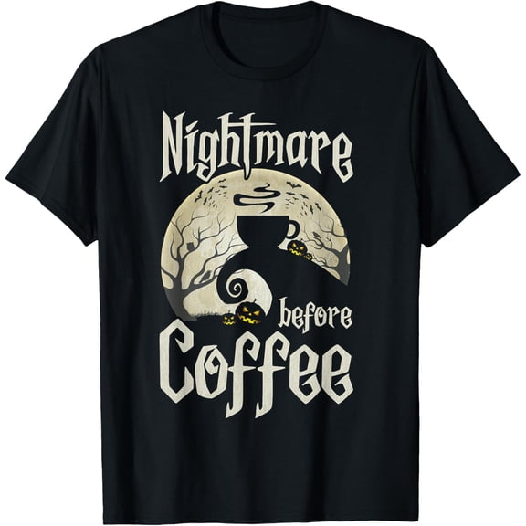 Cute Nightmare Before Coffee Halloween Shirt Funny Mug Gift T-Shirt