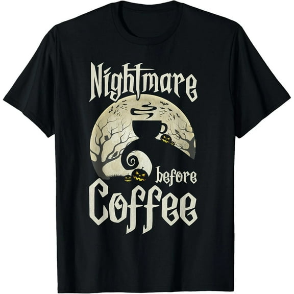 Cute Nightmare Before Coffee Halloween Shirt Funny Mug Gift Unisex T-Shirt