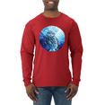 thumbnail image 1 of Cute Nocturnal Snow Owl Winter Animal Lover Mens Long Sleeve Shirt, 1 of 1