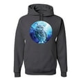 thumbnail image 1 of Cute Nocturnal Snow Owl Winter Fashion Graphic Hoodie Sweatshirt, Charcoal, Small, 1 of 1