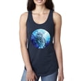 thumbnail image 1 of Cute Nocturnal Snow Owl Winter Fashion Ladies Racerback Tank Top, Navy, X-Large, 1 of 1