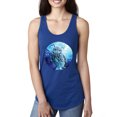 thumbnail image 1 of Cute Nocturnal Snow Owl Winter Fashion Ladies Racerback Tank Top, Royal, Small, 1 of 1