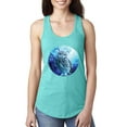 thumbnail image 1 of Cute Nocturnal Snow Owl Winter Fashion Ladies Racerback Tank Top, Tahiti Blue, Medium, 1 of 1