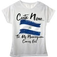 thumbnail image 1 of Cute Now Ladies Nicaragua T-Shirt Til My Nicaraguan Comes Out Womens White Short Sleeve Shirt Flag S-XXL, 1 of 2