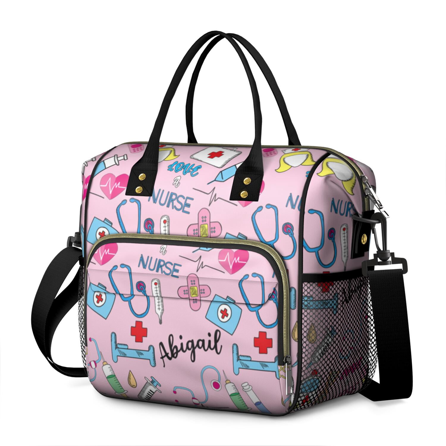 Cute Nurse Aesthetic Leakproof Cooler Bag - Large Insulated Tote for Nursing Professionals, Durable & Versatile Picnic Bag with Reinforced Handles (Ideal for Travel, Work, Saving Lives Every Day)