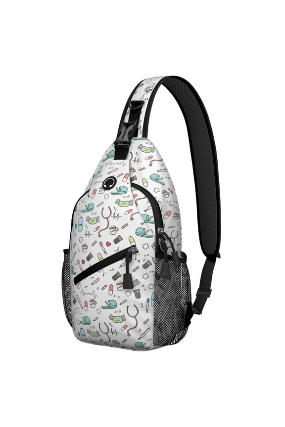 Cute Nurse Aesthetic Nursing Week Future Nurse Quote Design Trendy Sling Backpack Lightweight Durable Multipurpose