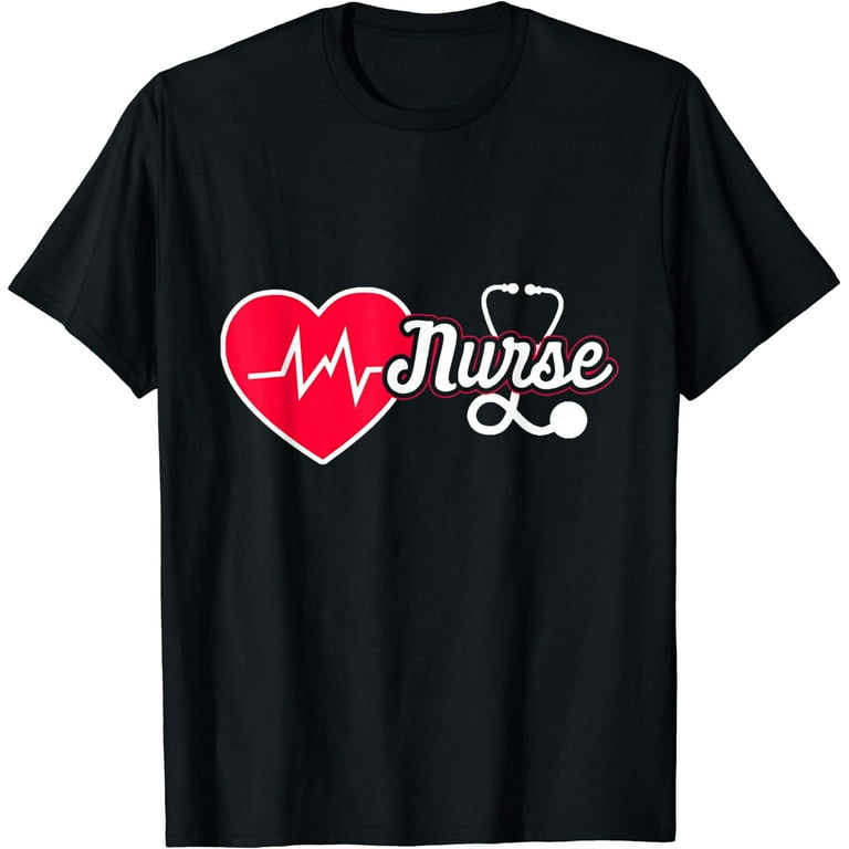 Cute Nurse Stethoscope Heartbeat T-Shirt Cute Nurse Stethoscope Heartbeat T-Shirt