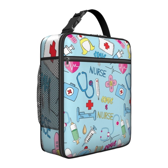 Cute Nurse Life Insulated Lunch Bag – Funny Nursing Theme Bento Tote with “Saving Lives Every Day” Quote, Waterproof Thermal Cooler for Work, Travel, Hospital, or Future Nurses